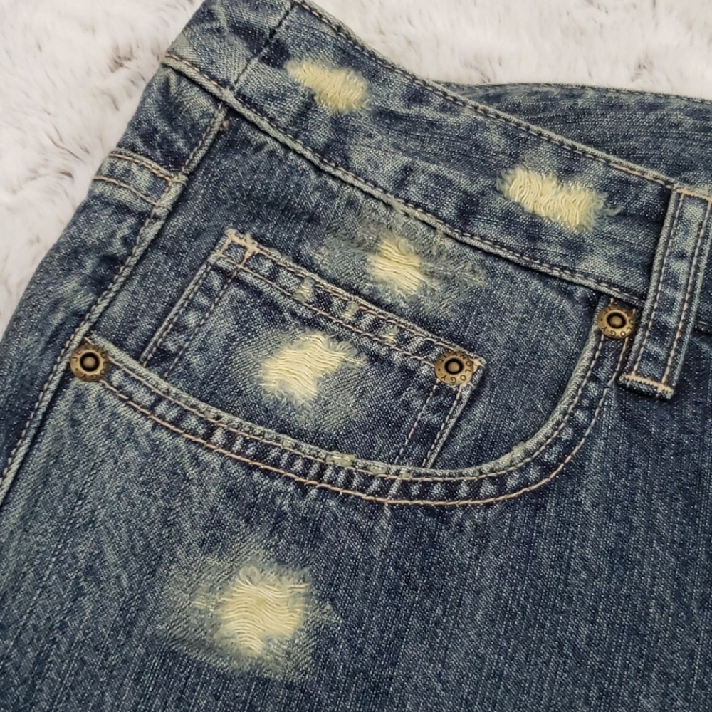 Jeanology Distressed Cropped Jeans nwot - Picture 4 of 6
